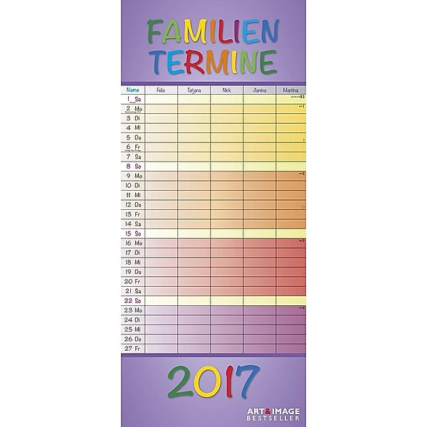 Familientermine Regenbogen 2017