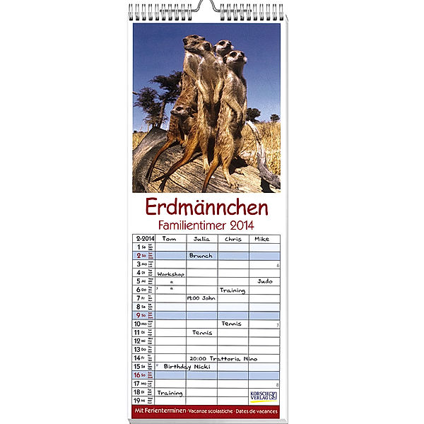 Familientimer Erdmännchen 2014