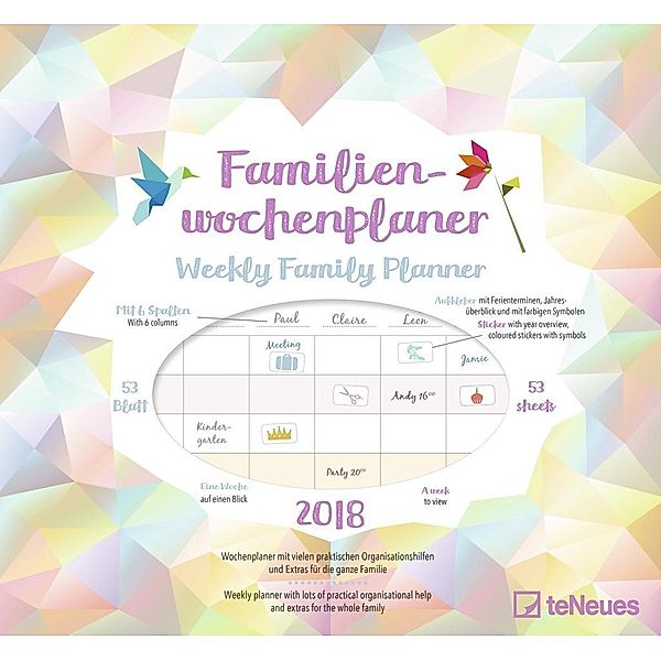 Familienwochenplaner Origami 2018