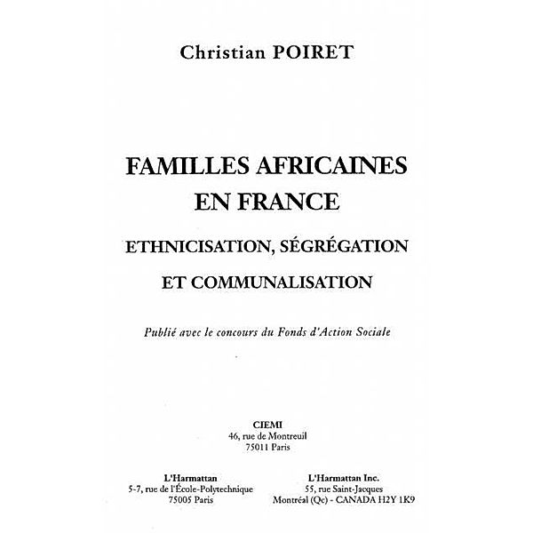 Familles africaines en France / Hors-collection, Poiret Christian