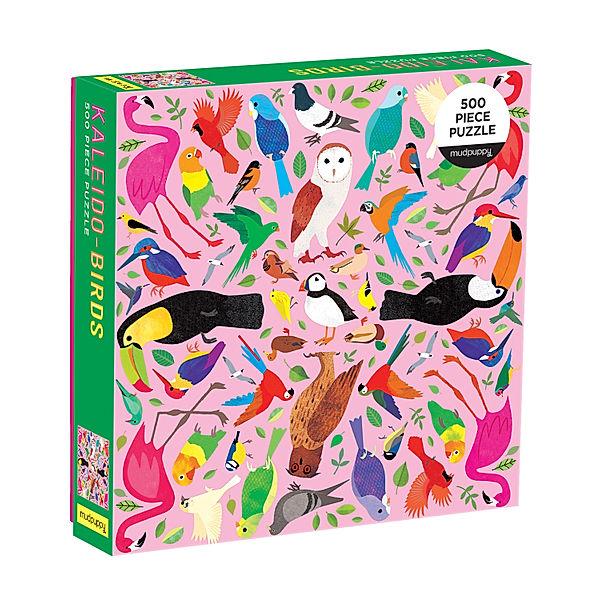 Mudpuppy Family Puzzle KALEIDO BIRDS 500-teilig