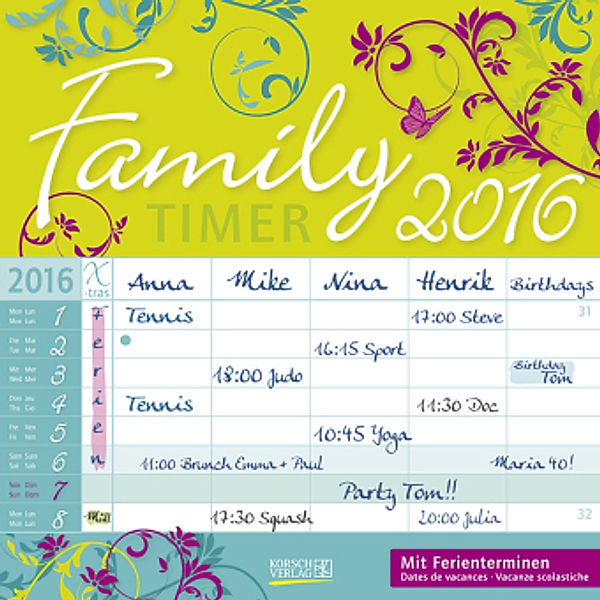 Family Timer - Floral 2016