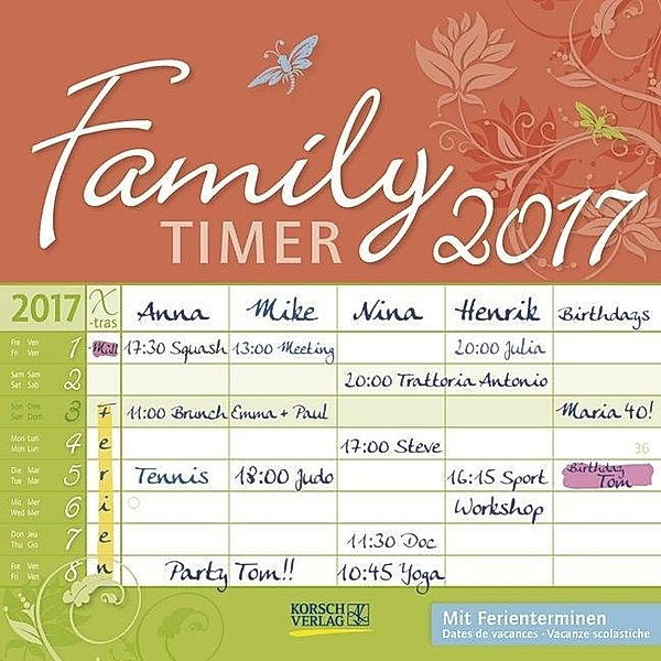 Family Timer - Floral 2017