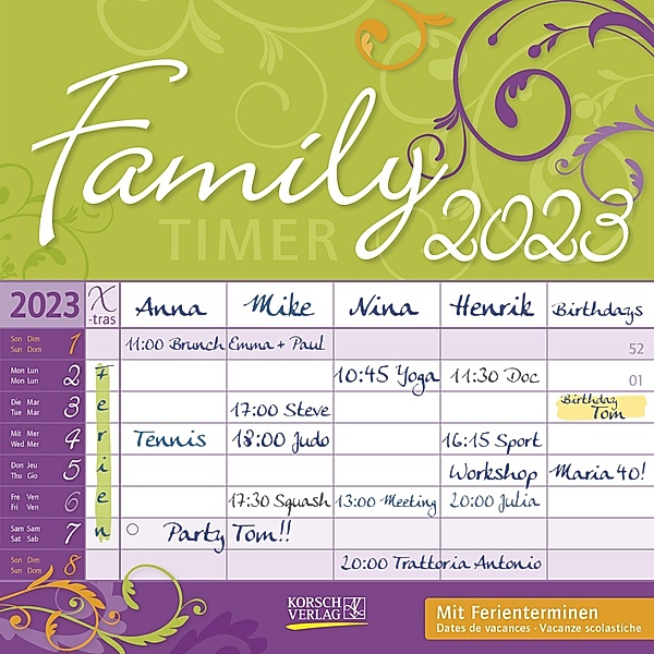 Family Timer - Floral 2023
