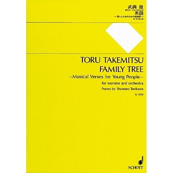 Family Tree, Studienpartitur, Toru Takemitsu