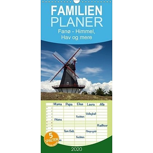 Fanø - Himmel, Hav og mere - Familienplaner hoch (Wandkalender 2020 , 21 cm x 45 cm, hoch), Marion Peussner