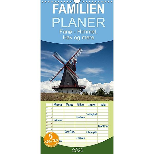 Fanø - Himmel, Hav og mere - Familienplaner hoch (Wandkalender 2022 , 21 cm x 45 cm, hoch), Marion Peußner