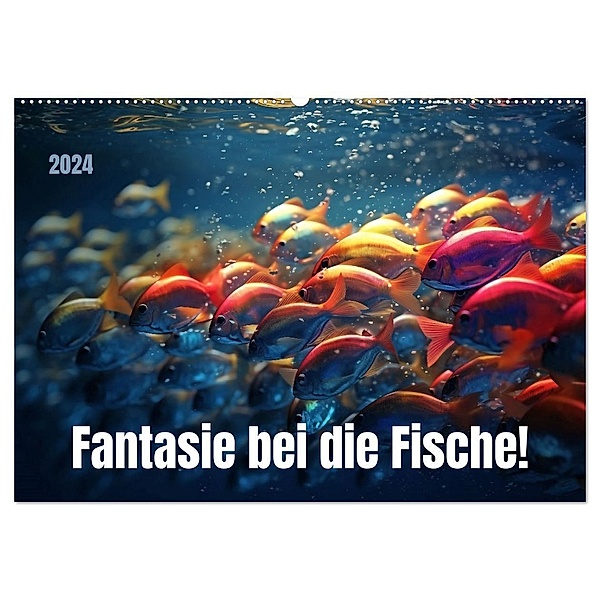 Fantasie bei die Fische! (Wandkalender 2024 DIN A2 quer), CALVENDO Monatskalender, Kerstin Waurick