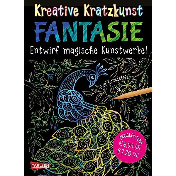 Fantasie: Set mit 10 Kratzbildern, Anleitungsbuch und Holzstift / Kreative Kratzkunst Bd.6, Anton Poitier