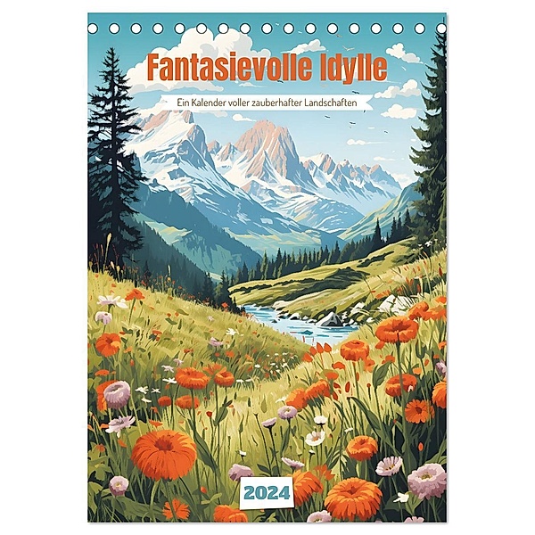 Fantasievolle Idylle (Tischkalender 2024 DIN A5 hoch), CALVENDO Monatskalender, Julia Roder