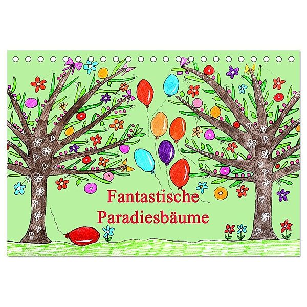 Fantastiche Paradiesbäume (Tischkalender 2025 DIN A5 quer), CALVENDO Monatskalender, Calvendo, Sarnade