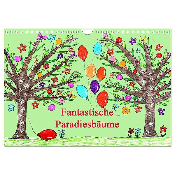 Fantastiche Paradiesbäume (Wandkalender 2024 DIN A4 quer), CALVENDO Monatskalender, Sarnade