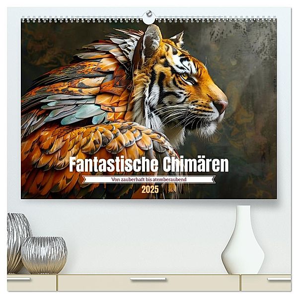 Fantastische Chimären - von zauberhaft bis atemberaubend (hochwertiger Premium Wandkalender 2025 DIN A2 quer), Kunstdruck in Hochglanz, Calvendo