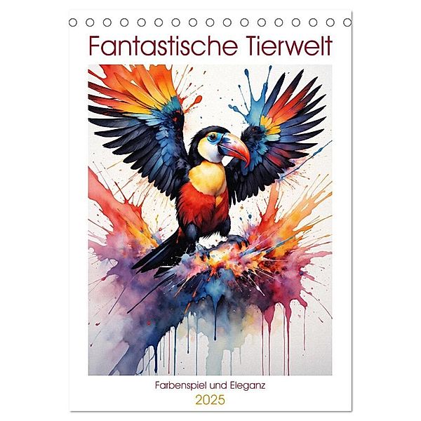 Fantastische Tierwelt: Farbenspiel und Eleganz (Tischkalender 2025 DIN A5 hoch), CALVENDO Monatskalender, Calvendo, Sebastian Lüdke