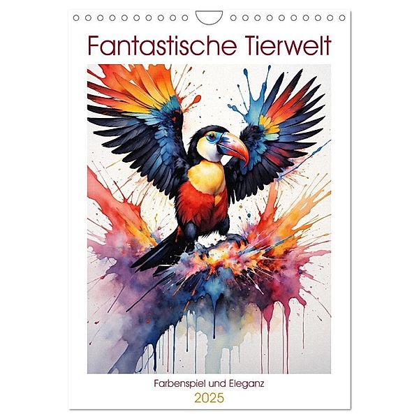 Fantastische Tierwelt: Farbenspiel und Eleganz (Wandkalender 2025 DIN A4 hoch), CALVENDO Monatskalender, Calvendo, Sebastian Lüdke