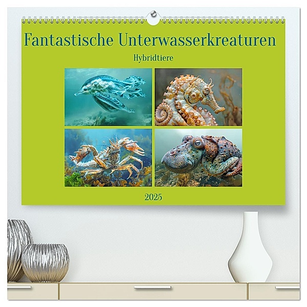 Fantastische Unterwasserkreaturen - Hybridtiere (hochwertiger Premium Wandkalender 2025 DIN A2 quer), Kunstdruck in Hochglanz, Calvendo, Liselotte Brunner-Klaus