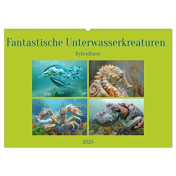 Fantastische Unterwasserkreaturen - Hybridtiere (Wandkalender 2025 DIN A2 quer), CALVENDO Monatskalender, Calvendo, Liselotte Brunner-Klaus