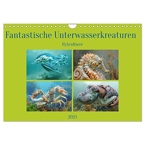 Fantastische Unterwasserkreaturen - Hybridtiere (Wandkalender 2025 DIN A4 quer), CALVENDO Monatskalender, Calvendo, Liselotte Brunner-Klaus