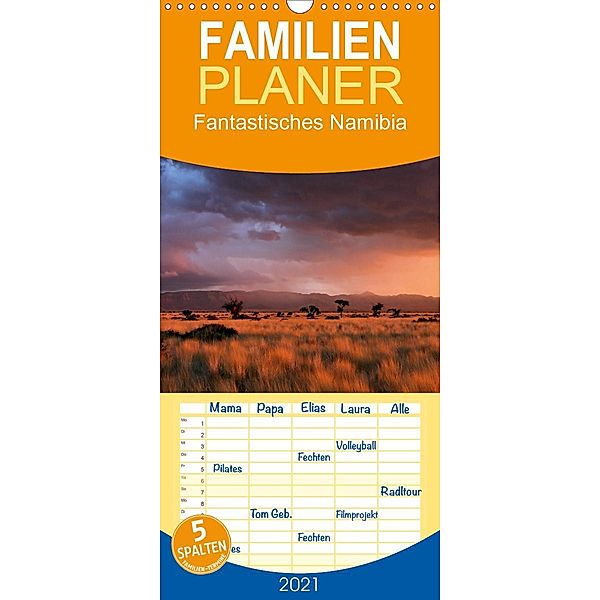 Fantastisches Namibia - Familienplaner hoch (Wandkalender 2021 , 21 cm x 45 cm, hoch), Michael Voß