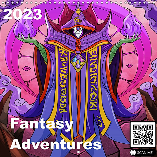 Fantasy Adventures (Wall Calendar 2023 300 × 300 mm Square), Lokob Swifttail