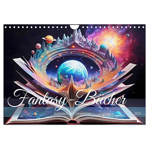 Fantasy-Bücher Schönheit des Universums (Wandkalender 2025 DIN A4 quer), CALVENDO Monatskalender, Calvendo, Dusanka Djeric