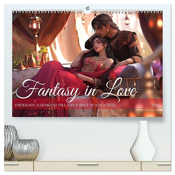 Fantasy in Love (hochwertiger Premium Wandkalender 2024 DIN A2 quer), Kunstdruck in Hochglanz, Kerstin Waurick