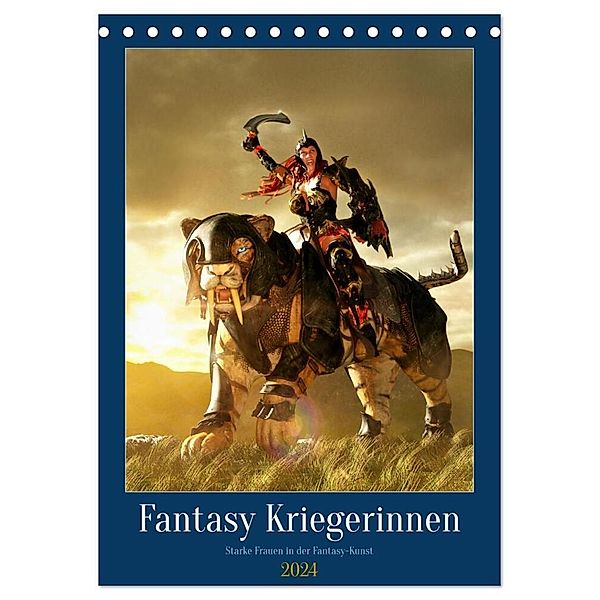 Fantasy Kriegerinnen (Tischkalender 2024 DIN A5 hoch), CALVENDO Monatskalender, Karsten Schröder