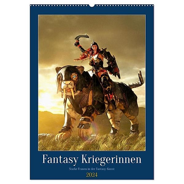 Fantasy Kriegerinnen (Wandkalender 2024 DIN A2 hoch), CALVENDO Monatskalender, Karsten Schröder
