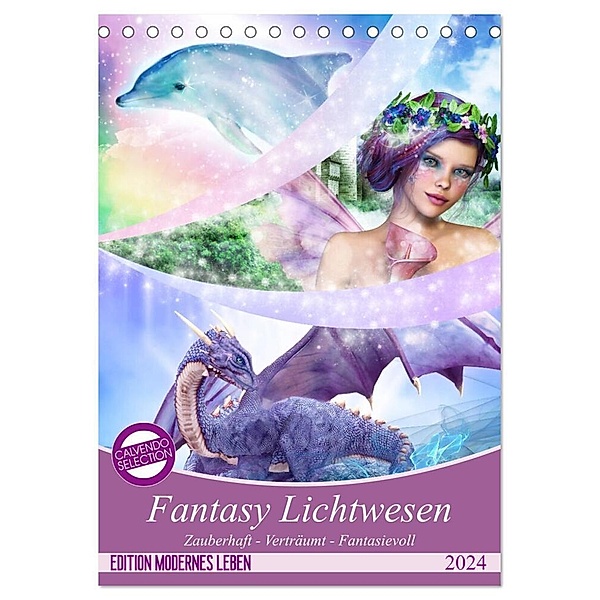 Fantasy Lichtwesen (Tischkalender 2024 DIN A5 hoch), CALVENDO Monatskalender, Gaby Shayana Hoffmann