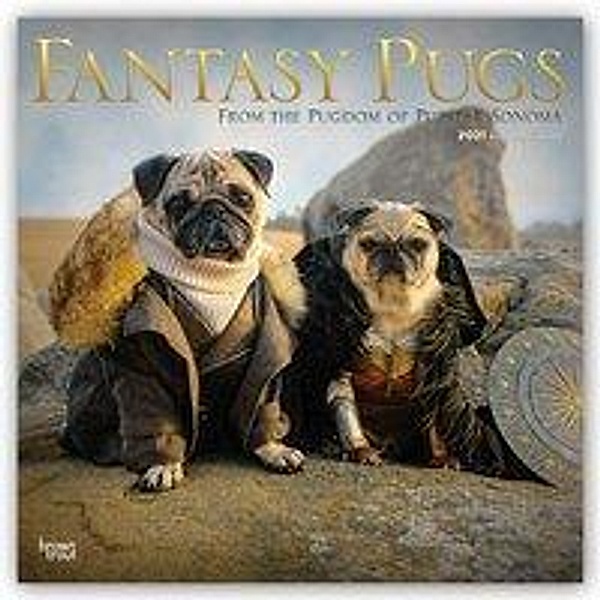 Fantasy Pugs - Phantasievolle Möpse 2021 - 16-Monatskalender, Wyman Publishing