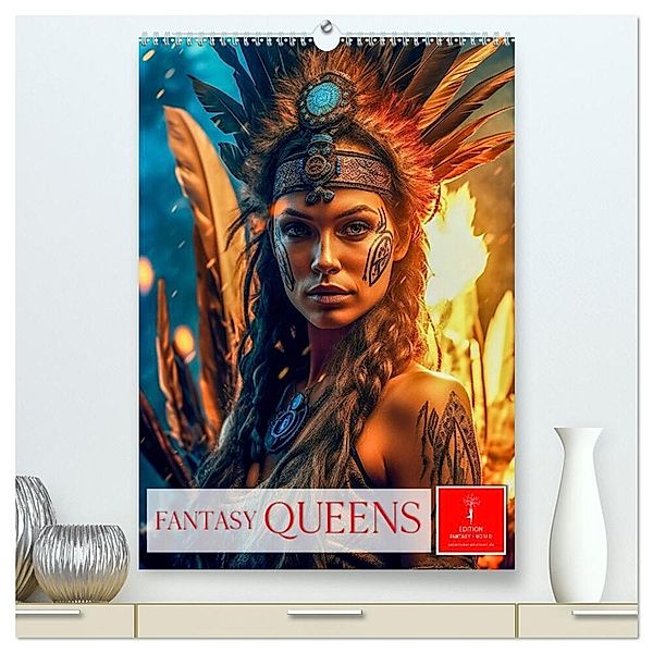 Fantasy Queens (hochwertiger Premium Wandkalender 2025 DIN A2 hoch), Kunstdruck in Hochglanz, Calvendo, Peter Roder