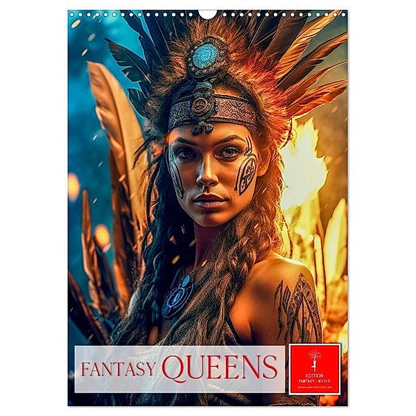 Fantasy Queens (Wandkalender 2024 DIN A3 hoch), CALVENDO Monatskalender, Peter Roder