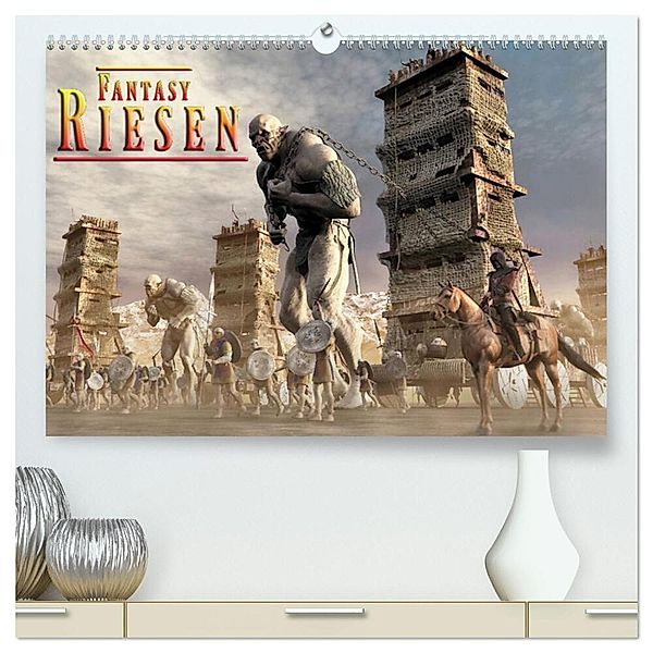 Fantasy Riesen (hochwertiger Premium Wandkalender 2024 DIN A2 quer), Kunstdruck in Hochglanz, Karsten Schröder