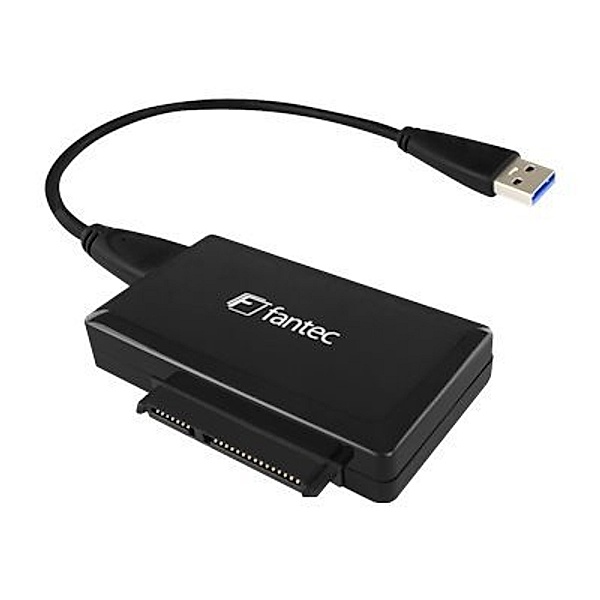 FANTEC AD-U3SA USB 3.0 zu SATA Adapter fuer 6,35cm bzw. 8,89cm SATA HDDs und SSDs oder Blu-Ray/DVD/CD Laufwerke