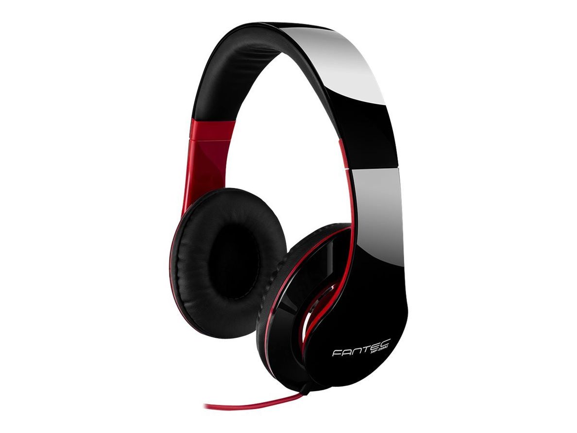 FANTEC SHP-250AJ-BK Stereo Kopfhoerer Headset schwarz rot 40mm Lautsprecher  3,5mm Klinke 30-16.000Hz Emp. 106dB Kabellaenge 1,2m | Weltbild.de