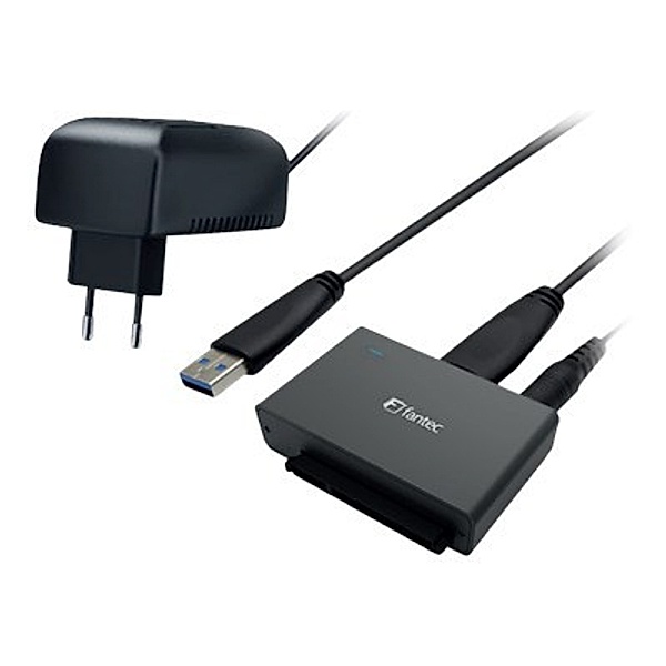 FANTEC USB auf SATA ADAPTER mit 6G fuer 8.9/ 6.4 cm 3.5/ 2.5 Zoll HDD/ SSD mit 12V 2A Netzteil