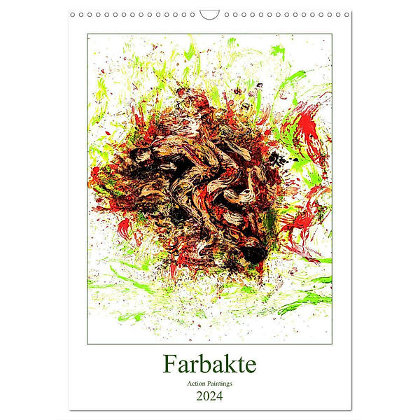 Farbakte - Action Paintings (Wandkalender 2024 DIN A3 hoch), CALVENDO Monatskalender, Detlef Bradel