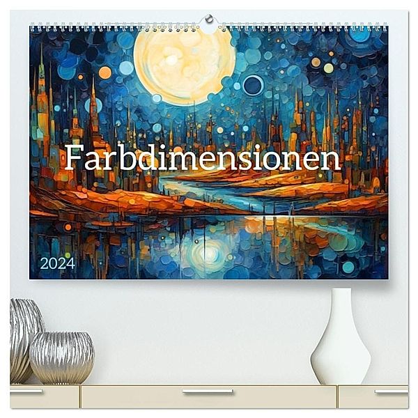 Farbdimensionen (hochwertiger Premium Wandkalender 2024 DIN A2 quer), Kunstdruck in Hochglanz, Kerstin Waurick