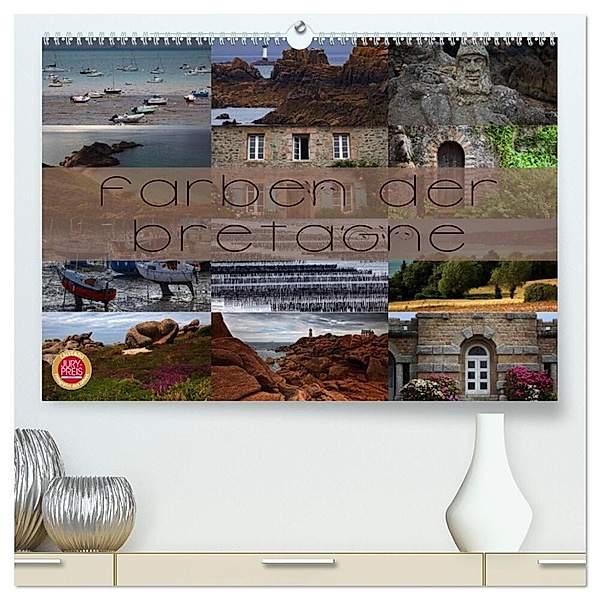 Farben der Bretagne (hochwertiger Premium Wandkalender 2024 DIN A2 quer), Kunstdruck in Hochglanz, Martina Cross