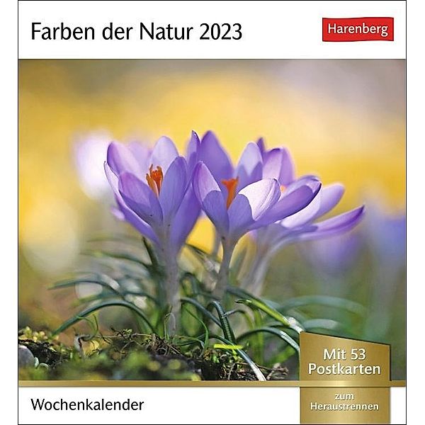 Farben der Natur Postkartenkalender 2023. Farbenprächtige Naturaufnahmen in einem Fotokalender im Postkartenformat. Tisc