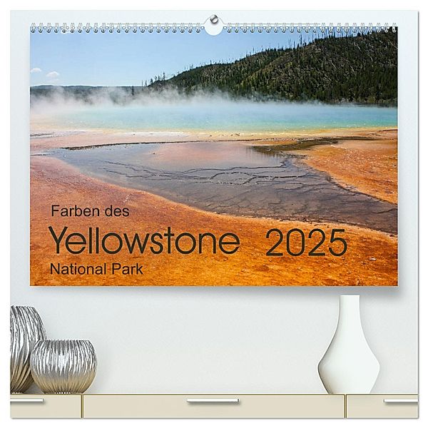 Farben des Yellowstone National Park 2025 (hochwertiger Premium Wandkalender 2025 DIN A2 quer), Kunstdruck in Hochglanz, Calvendo, Frank Zimmermann