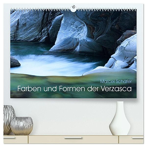 Farben und Formen der Verzasca (hochwertiger Premium Wandkalender 2024 DIN A2 quer), Kunstdruck in Hochglanz, Marcel Schäfer