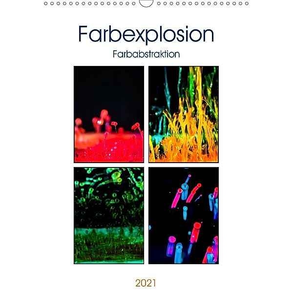 Farbenabstraktion Farbenexplosion (Wandkalender 2021 DIN A3 hoch), Monika Altenburger