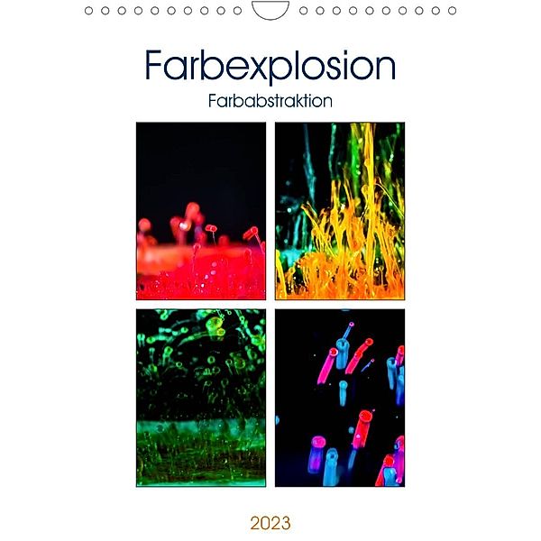 Farbenabstraktion Farbenexplosion (Wandkalender 2023 DIN A4 hoch), Monika Altenburger