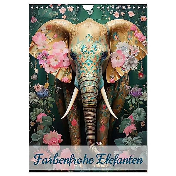 Farbenfrohe Elefanten (Wandkalender 2025 DIN A4 hoch), CALVENDO Monatskalender, Calvendo, Ally Bee