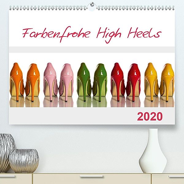 Farbenfrohe High Heels (Premium-Kalender 2020 DIN A2 quer), Britta Laser