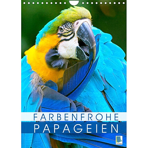 Farbenfrohe Papageien (Wandkalender 2022 DIN A4 hoch), Calvendo