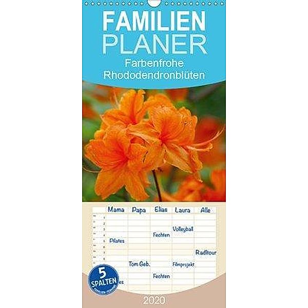 Farbenfrohe Rhododendronblüten - Familienplaner hoch (Wandkalender 2020 , 21 cm x 45 cm, hoch)