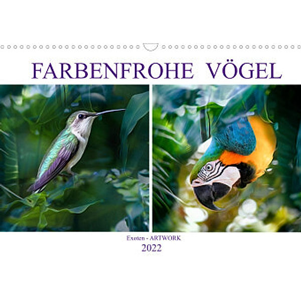 Farbenfrohe Vögel - Exoten ARTWORK (Wandkalender 2022 DIN A3 quer), Liselotte Brunner-Klaus
