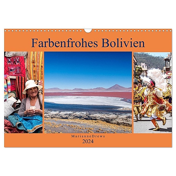 Farbenfrohes Bolivien (Wandkalender 2024 DIN A3 quer), CALVENDO Monatskalender, Marianne Drews